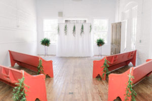 Red Bench Wedding and Event Picture